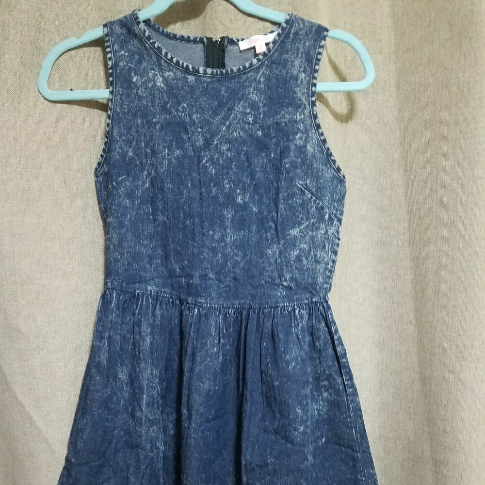 Denim jean dress sleeveless